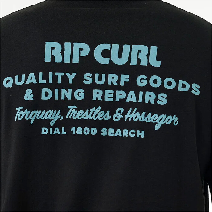 2024 Rip Curl Mnner Heritage Ding Repairs Tee 0EZMTE - Black